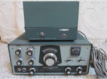 Vintage Heath HW-100 SSB Tranceiver With HP-23 Power Supply