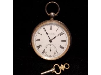 Waltham Sterling Case Key Wind  Pocket Watch