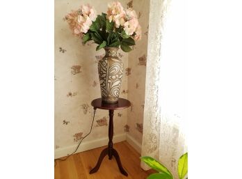 Candle Stick Stand With Vase And Flowers