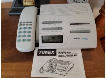 Timex Indiglo Phone Alarm Clock Radio