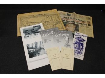Vintage Lot Of Collectible Ephemera From The Statue Of Liberty, Valley Forge, Princess Diana And More