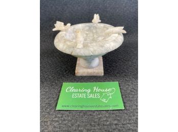 Vintage Marble Mini Bird Bath