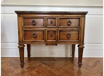 Fantastic Ethan Allen Tuscany Marble Top Console Table