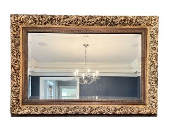 Beautifully Crafted Ethan Allen Gilt Framed Mirror With Beveled Edges