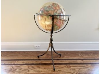 Out Of This World French Floor Standing Replogle 16 Inch World Series Globe