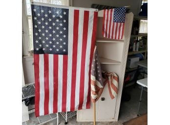 Three Vintage Fifty- Stars United States Flags