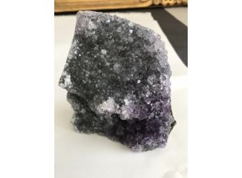 2LB , Black And Purple Amethyst Geode