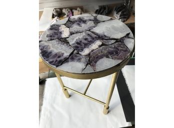 21 1/2 Inches Tall ,15 Inches DiaMeter , Amethyst  Coffee Table