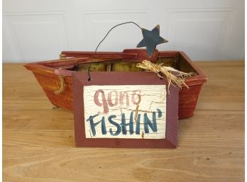 Ornamental Folk Art Fisherman Decor