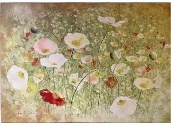 Wall Art Print Of Poppies On Canvas