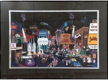 Las Vegas Remarque 1985 Serigraph By Melanie Taylor Kent