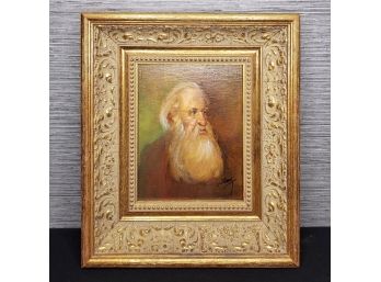 Vintage Portrait Elegantly Framed In Heavy Gold Gilt