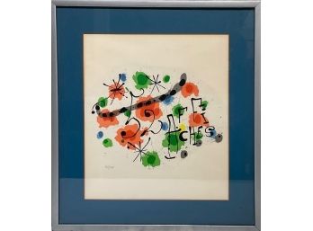 Joan Miro Framed Abstract Lithograph From 52 Affiches 46/125 *