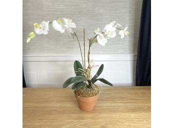Tall Potted Faux Orchid Plant
