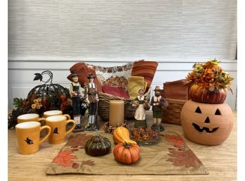 Fall Decorations - Includes William Sonoma Mugs
