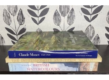 Wonderful Trio Of Hardcover Art Reference Books - Watercolor And Early Impressionists