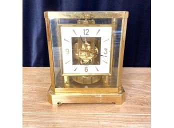 RARE Vintage Swiss Made Jaeger-LeCoultre Atmos Gold Mantle Clock