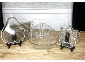 Mid-century Pear Shaped Glassware / Serving Set