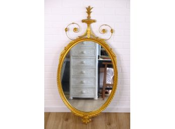 Gold Leaf Neoclassical Inspired Accent Mirror