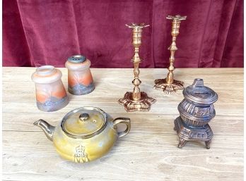 Eclectic Assortment Of Vintage And Commemorative Decor