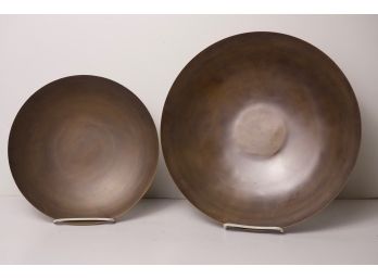 Pair Of Restoration Hardware Decorative Brass Plates