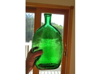 Emerald Green Bottle  / Vase