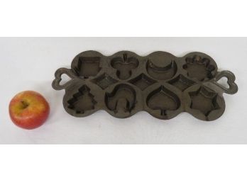 Colombian Made Cast Iron Figural Baking Pan For Cookies Or Small Tarts