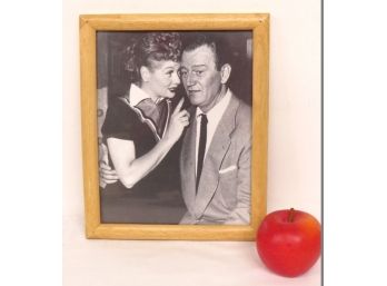 Lucille Ball & John Wayne Candid Black & White 8' X 10' Photograph In Frame