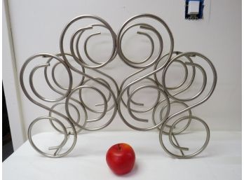 Fancy Heavy Scrolled Steel Wine Rack