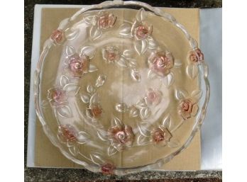 Mikasa Bella Rosa Pink Frost Hostess Platter