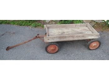 Vintage Wooden Body Childs Wagon - National Flyer, All Original