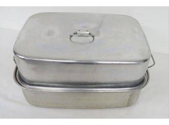 Mid-Century Mirro Aluminum High Square Turkey Roaster