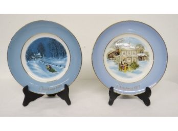 1976 & 1977 Enoch Wedgwood Christmas Plates