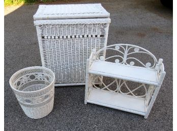 3 Piece Wicker Accessory Lot