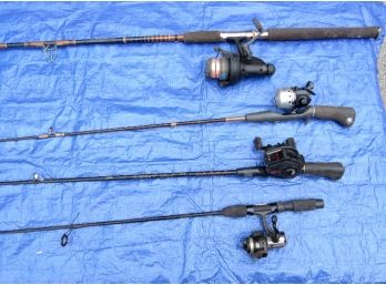 4 Fishing Rods With Reels