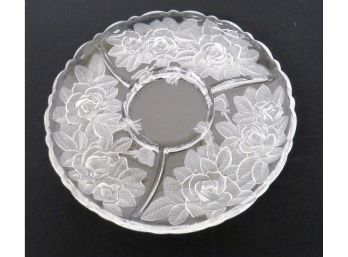 Gorgeous 4 Part Chip & Dip Crystal Glass Tray - Rose Pearls Pattern By Home Beautiful