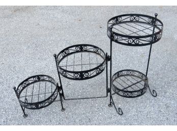 Multi - Positional Metal Plant Stand