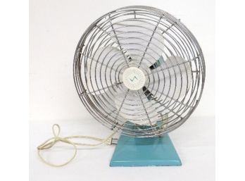 Superior Electric Co. Mid-century Turquoise Or Teal Table Fan