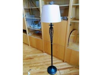 Swirl Black Floor Lamp With Shade