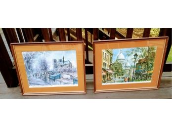Two Framed Signed Prints By Rapael