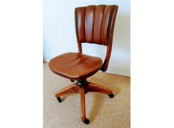 Antique Nathans Leather Covered Office Chair
