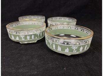 Green Lined Glass Bowl Lot