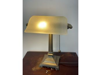 Vintage Glass Shade Office Desk Lamp