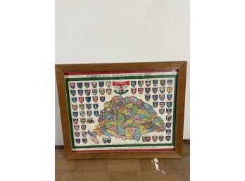 The Coat Of Arms Of The Millennial Hungarian Empire And Its Strongholds Framed Art