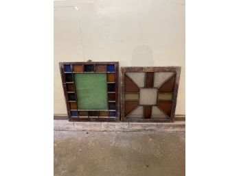 Stained Glass Window Lot Of 2