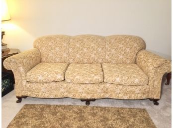 Vintage J. Brown Brothers Rolled Arm, Five Leg Sofa (Click On Photo For Full Description And More Photos)