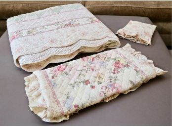 East Lynn Scalloped Edge Quilted Twin Size Blanket And More