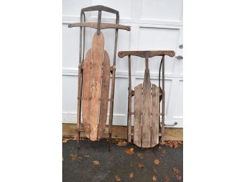 Two Vintage Sleds