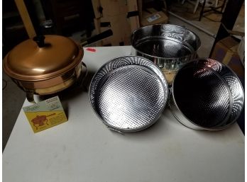 Douro Copper Chafing Dish And Spring Pans