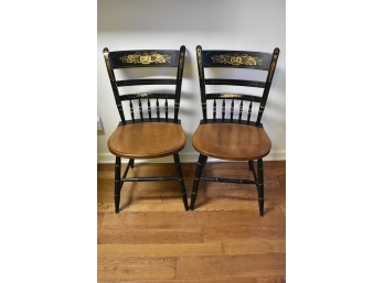 Two Hitchcock Country Sheralton Side Chairs